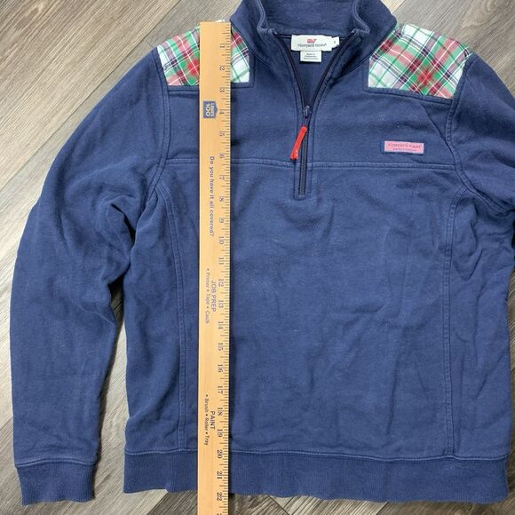 Vineyard Vines Shep Shirt Plaid Pullover 1/4 Zip Womens Small - Picture 4 of 8